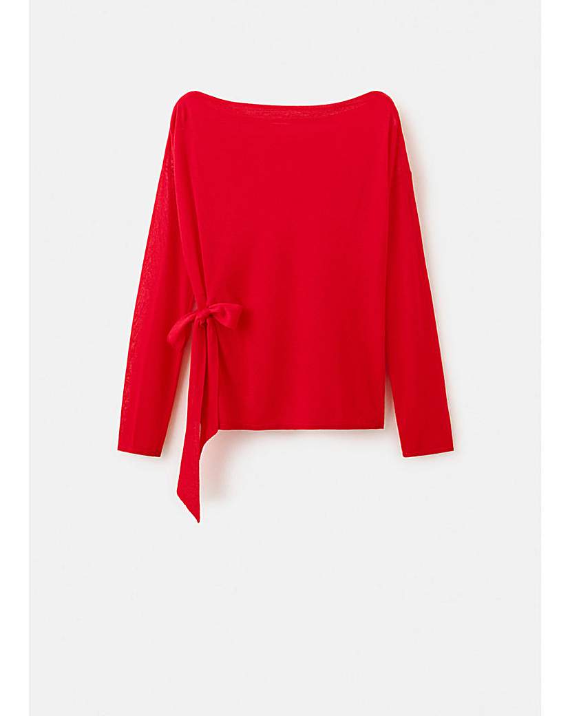 Mango Fine Knit Bow Jumper