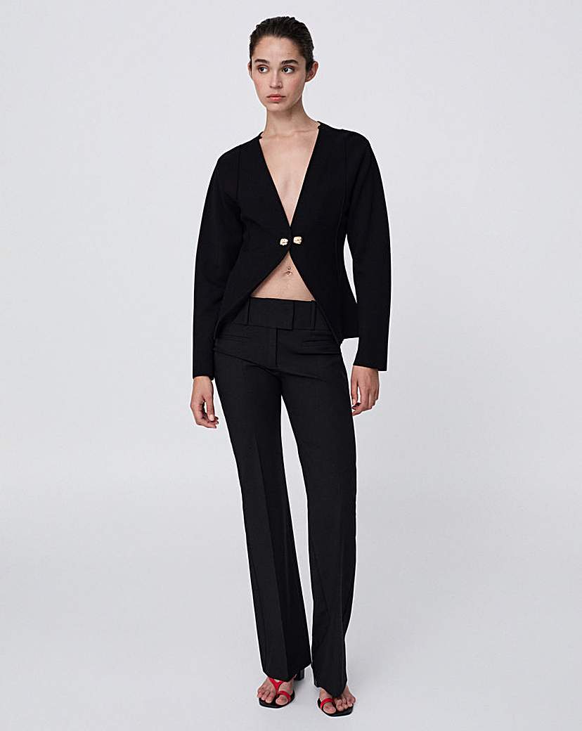Mango Knitted Jacket With Jewel Buttons