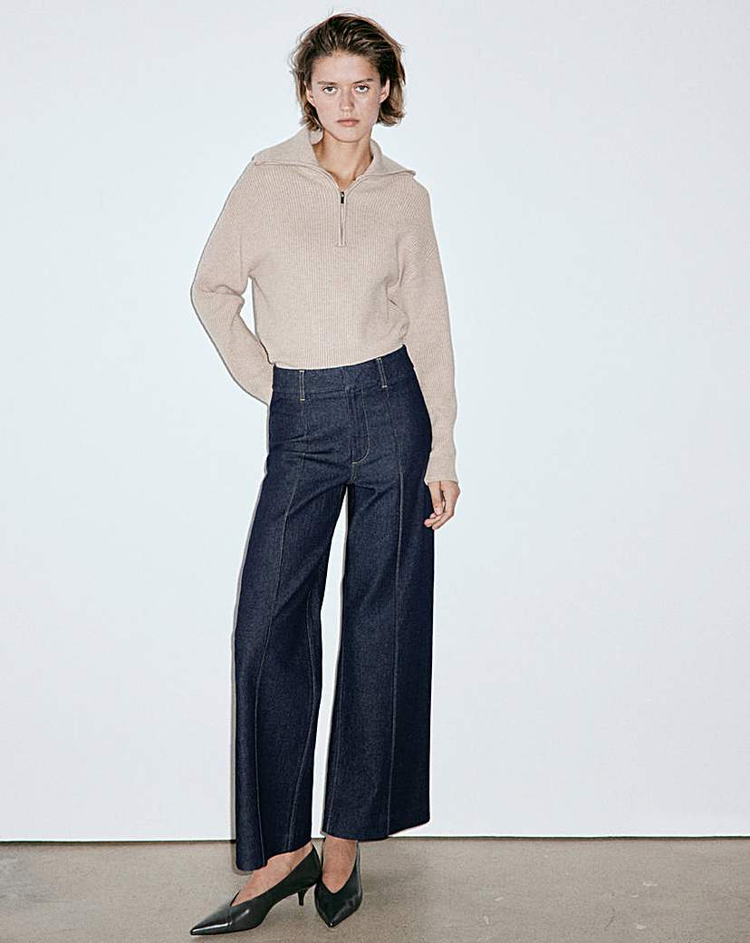 Mango Paloma High Waisted Wide Leg Jean