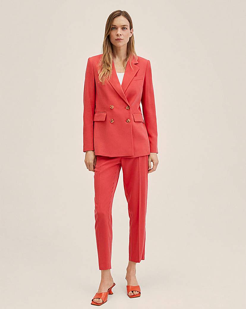 Mango Double-breasted Suit Blazer