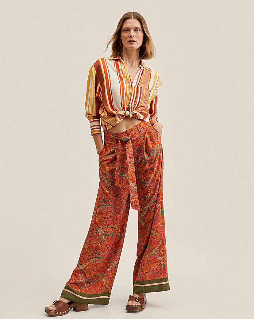 Mango Paisley Print Trousers