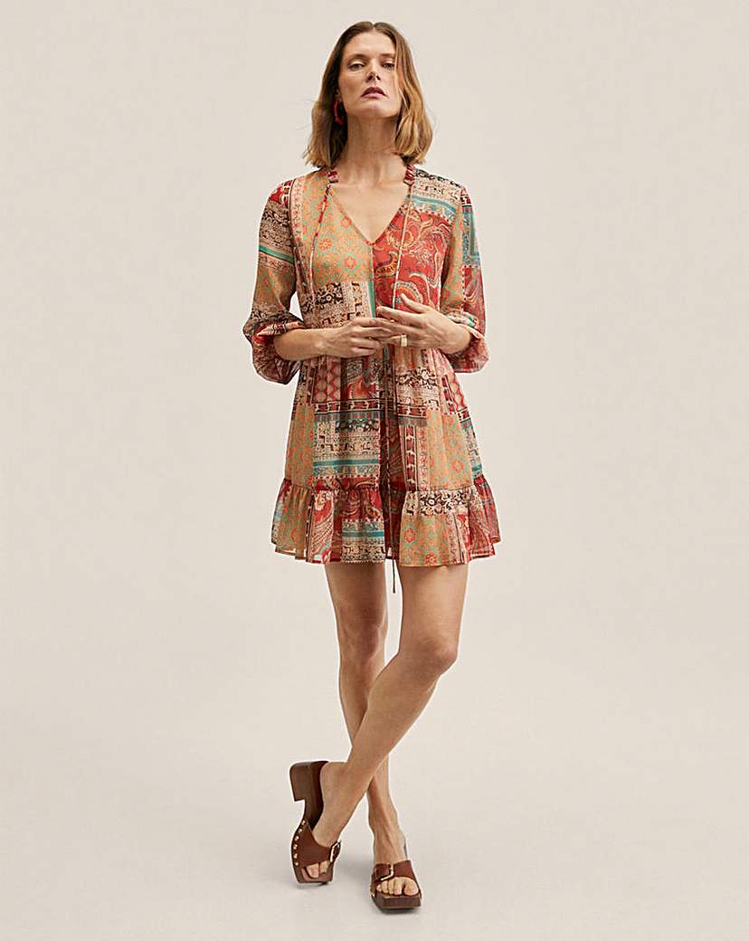 Mango Paisley Print Dress