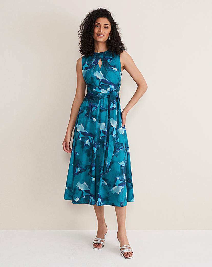 Phase Eight Corrin Satin Print Dress