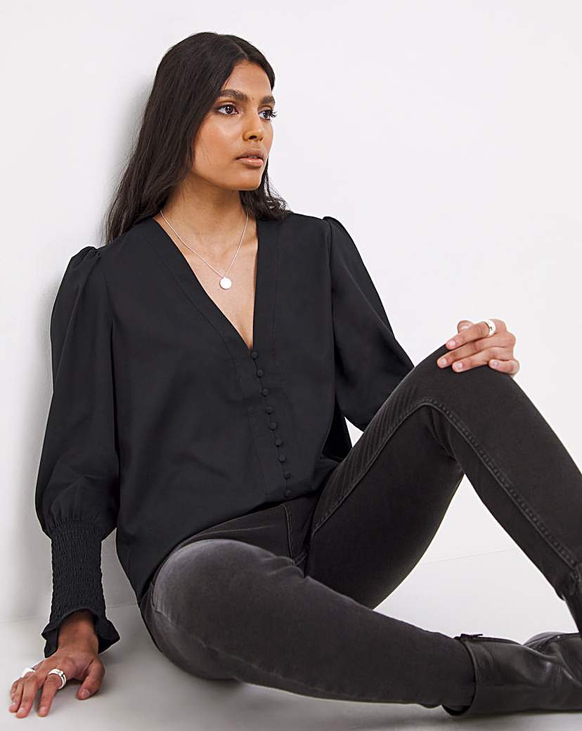 French Connection V-Neck Blouse