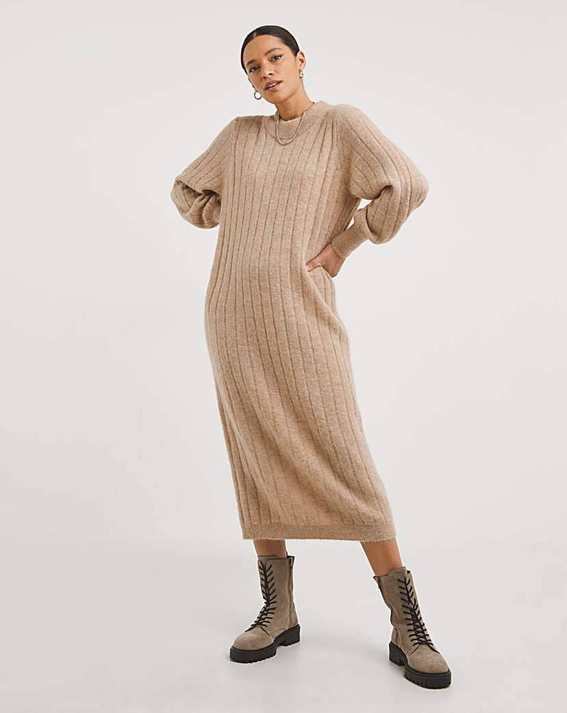 Selected Femme Ribbed Knit Dress