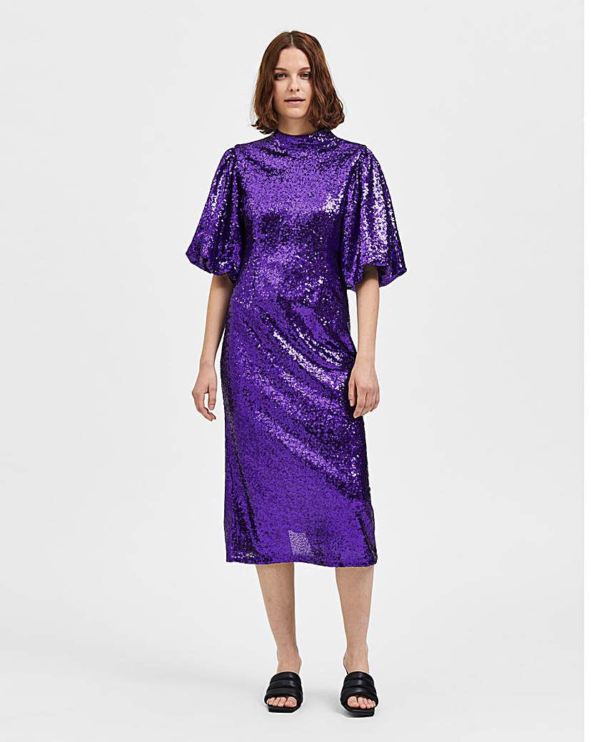 Selected Femme Sequin Midi Dress