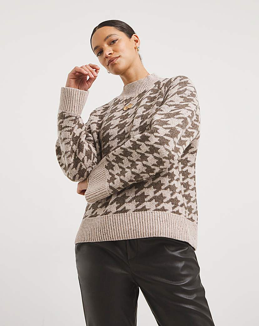 Selected Femme Dog Tooth Wool Jumper