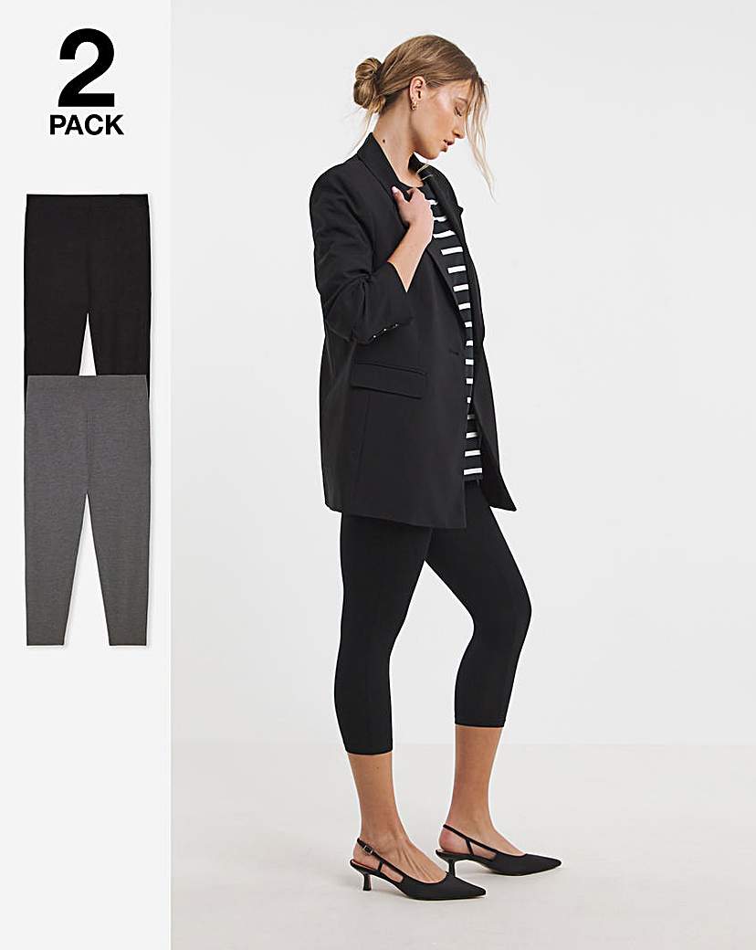 2 Pack Cropped Jersey Leggings