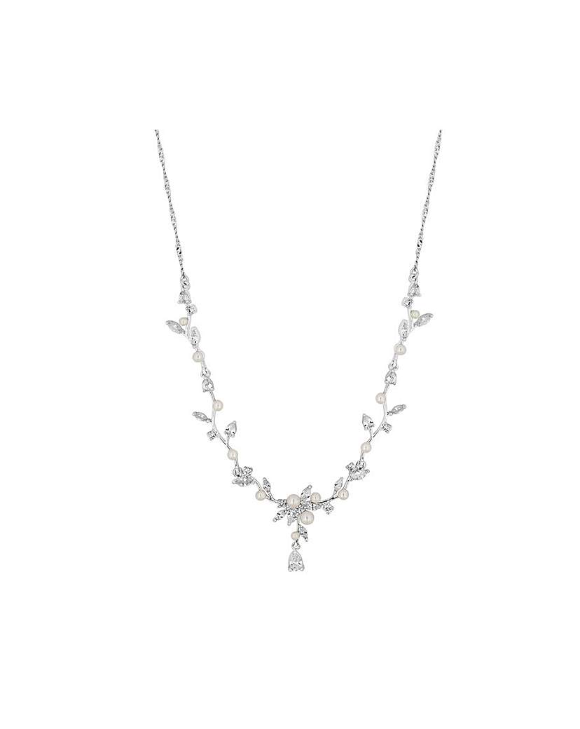 Jon Richard Pearl and Crystal Necklace - Gift For Her