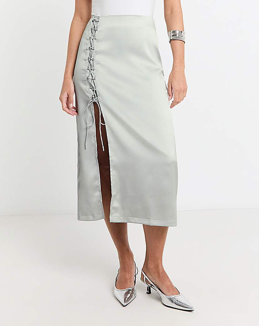 Premium Stretch Satin Midaxi Skirt
