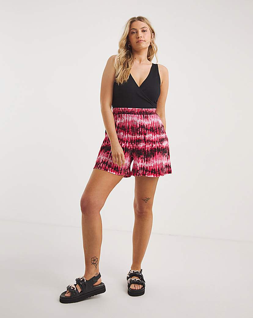 Tie Dye Plisse Short