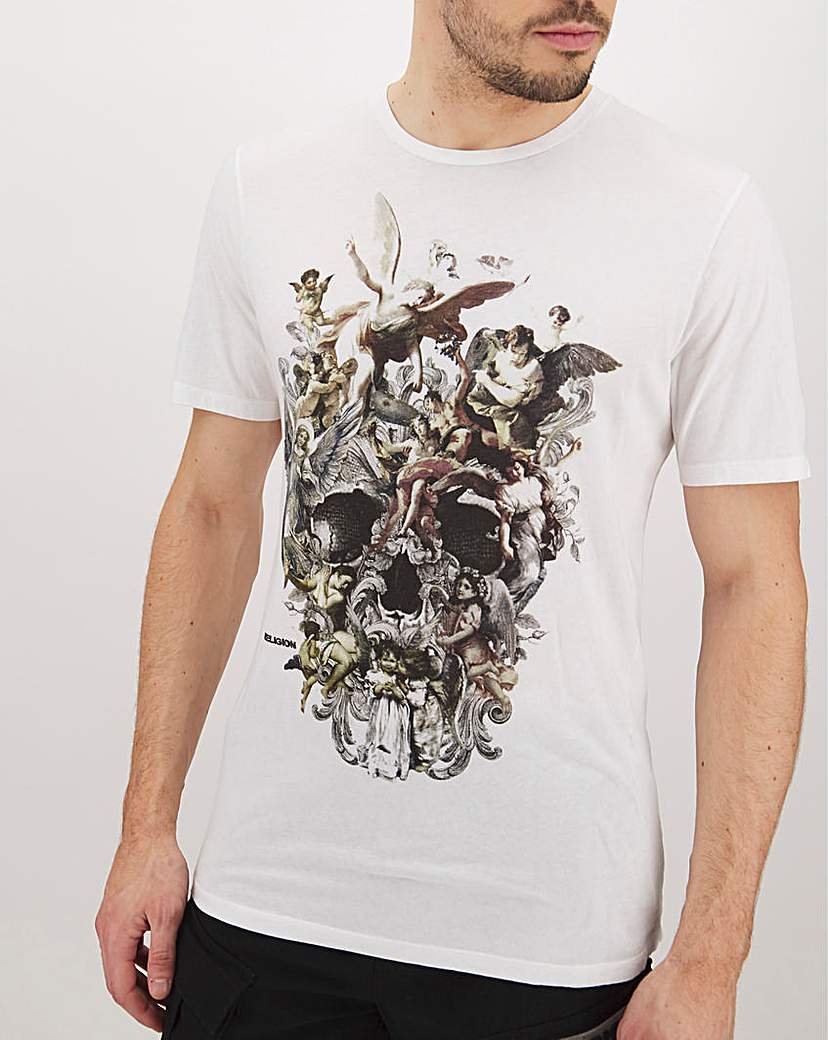 Image of Religion Cherrubs Skull T-Shirt Long