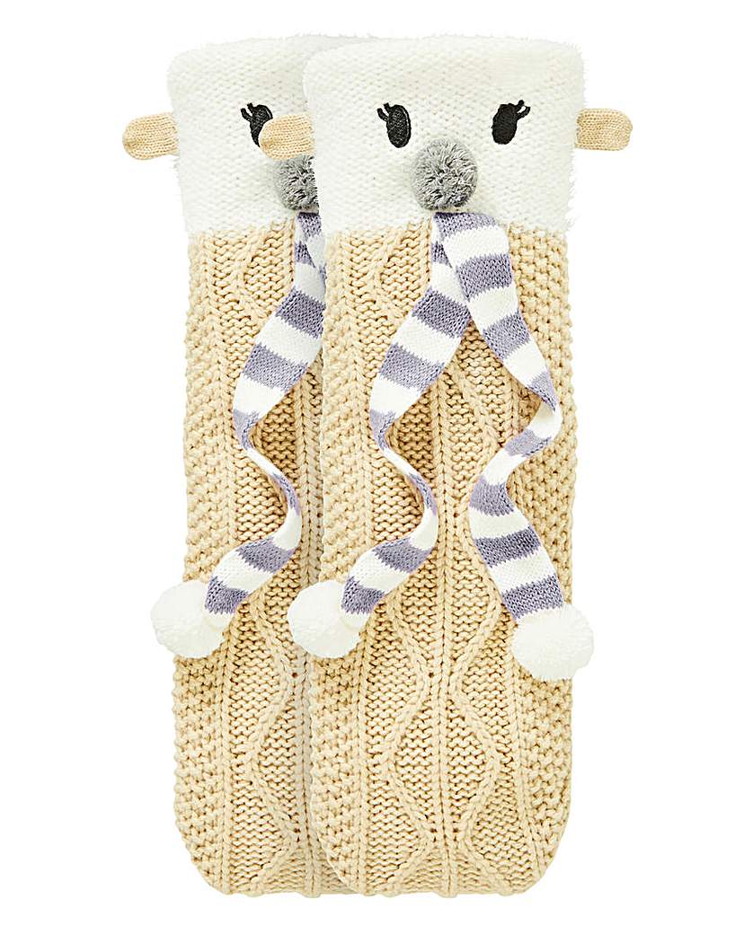 Image of 1 Pack Polar Bear Knitted Socks