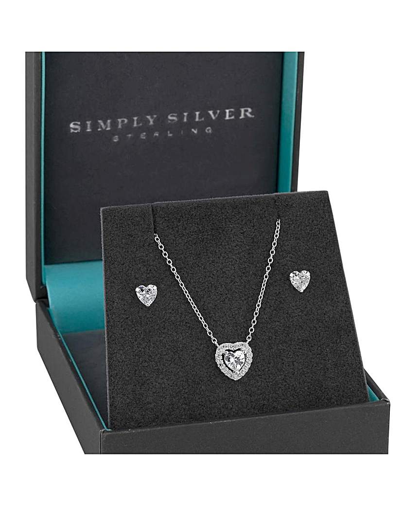 Simply Silver Heart Set