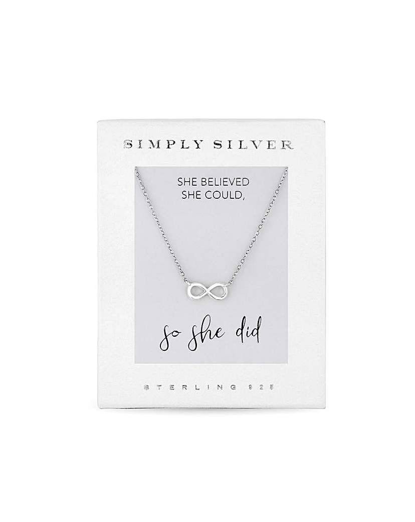 Simply Silver Infinity Pendant Necklace