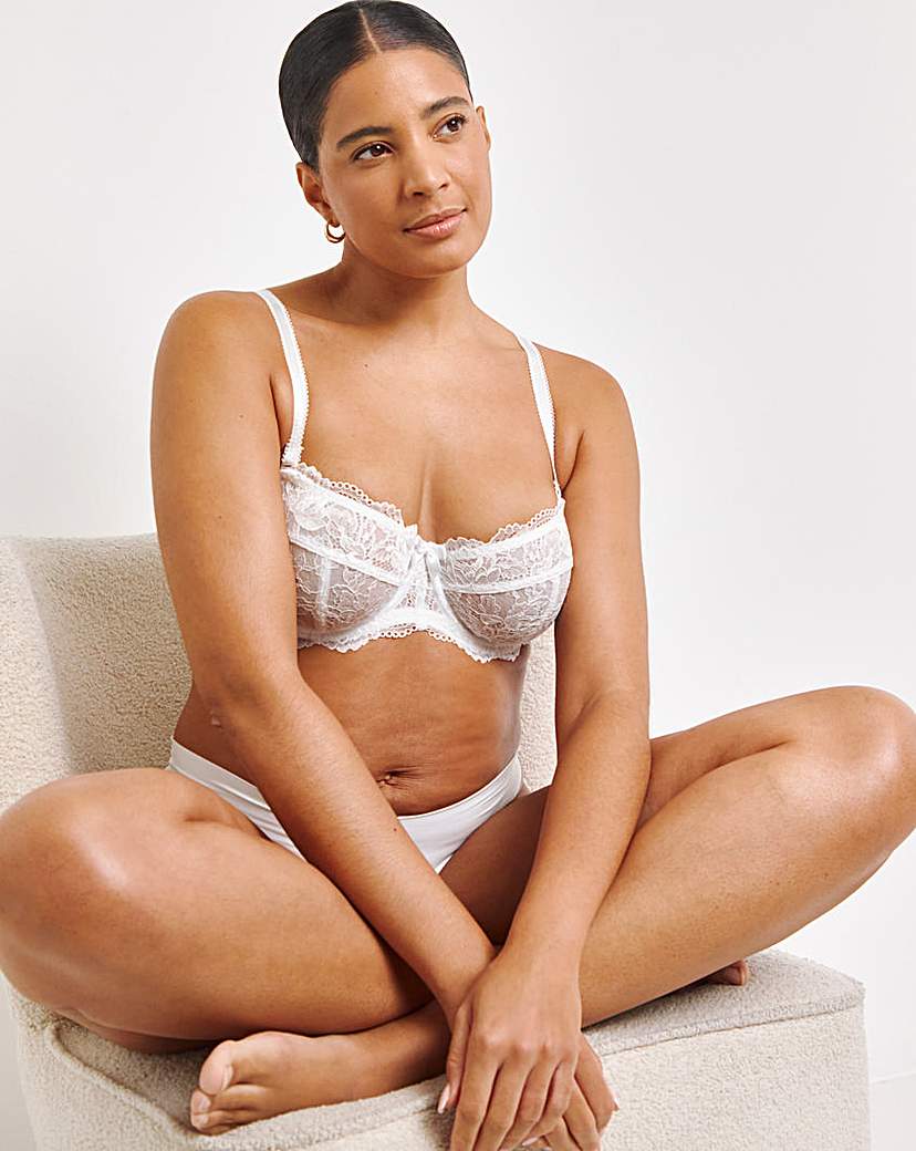 Ella Lace White Multiway Bra