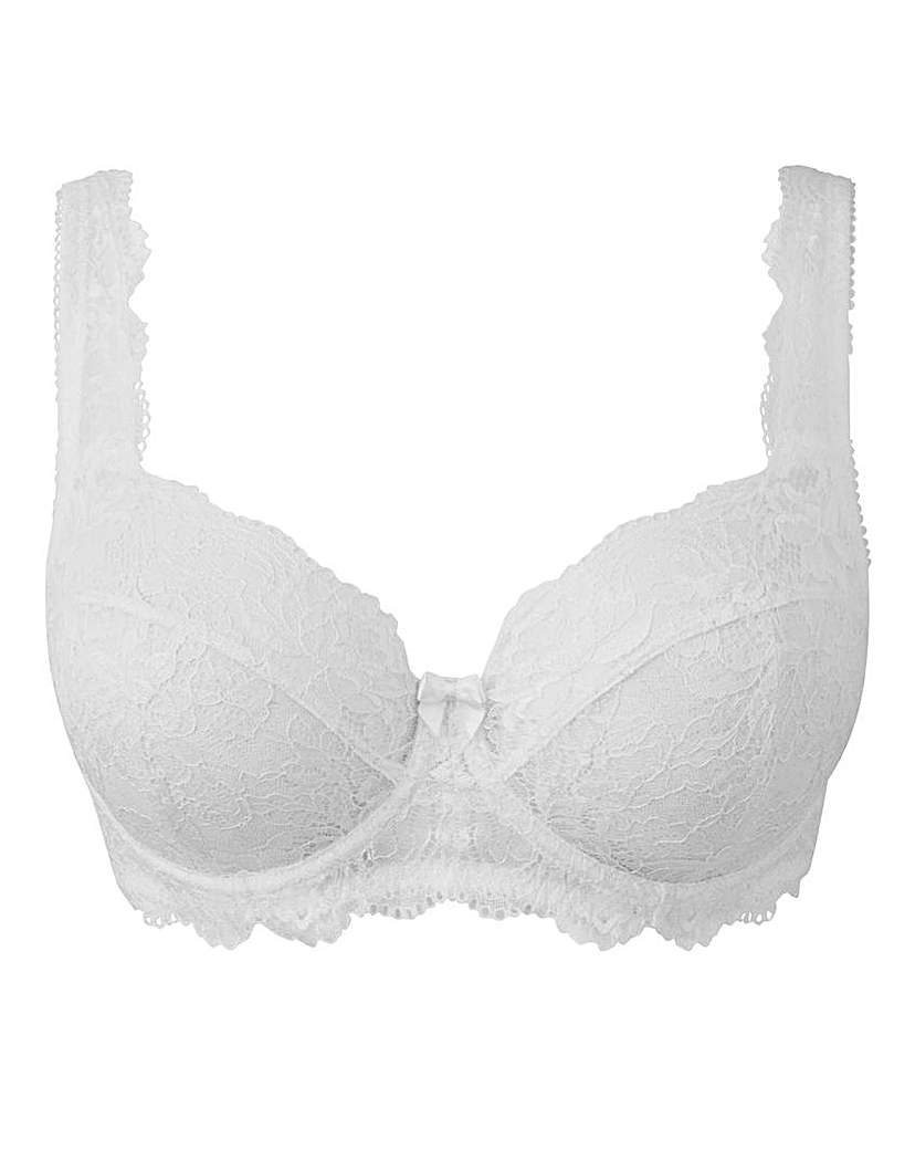 Image of Ella Lace Non Wired White Bra