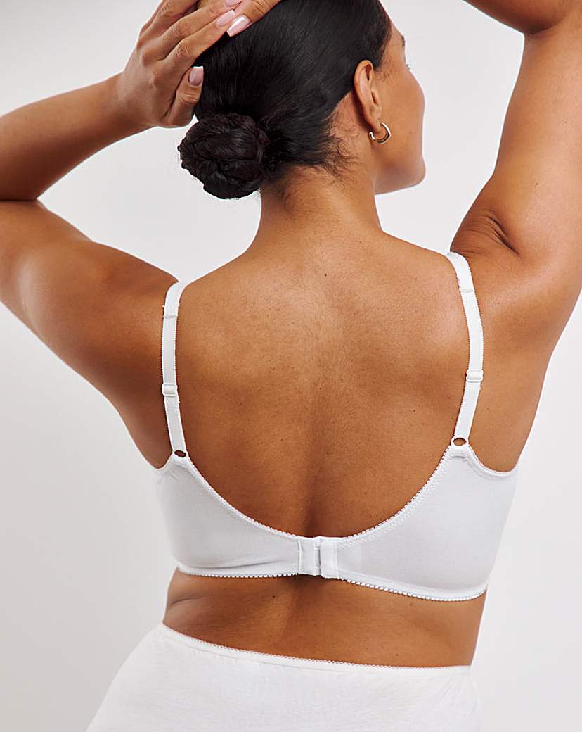 2 Pack Non Wired White/Black Bras