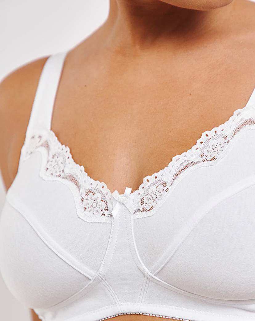 2 Pack Non Wired White/Black Bras