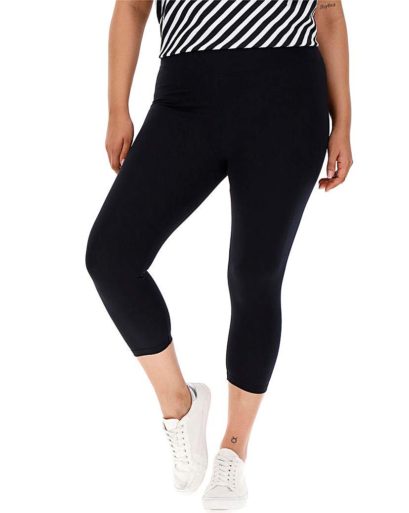 Image of Deep Waist Crop Jersey Leggings