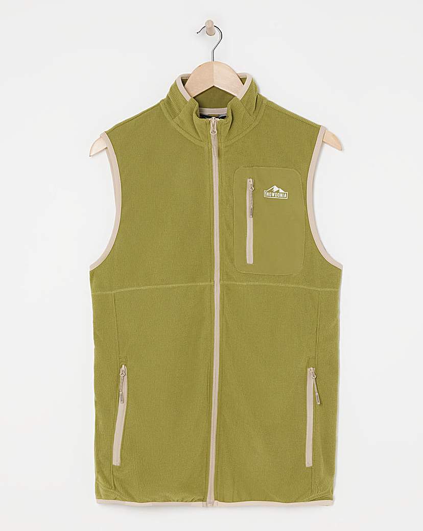 Snowdonia Textured Soft Mid Layer Gilet Khaki …