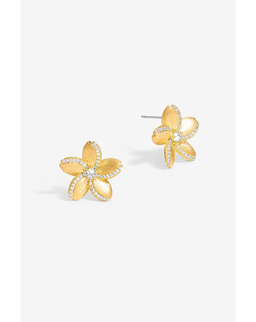 New In - Jon Richard Satin Floral Earrings