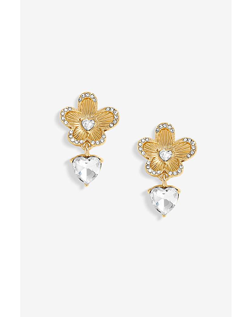 New In - Jon Richard Floral CZ Earrings