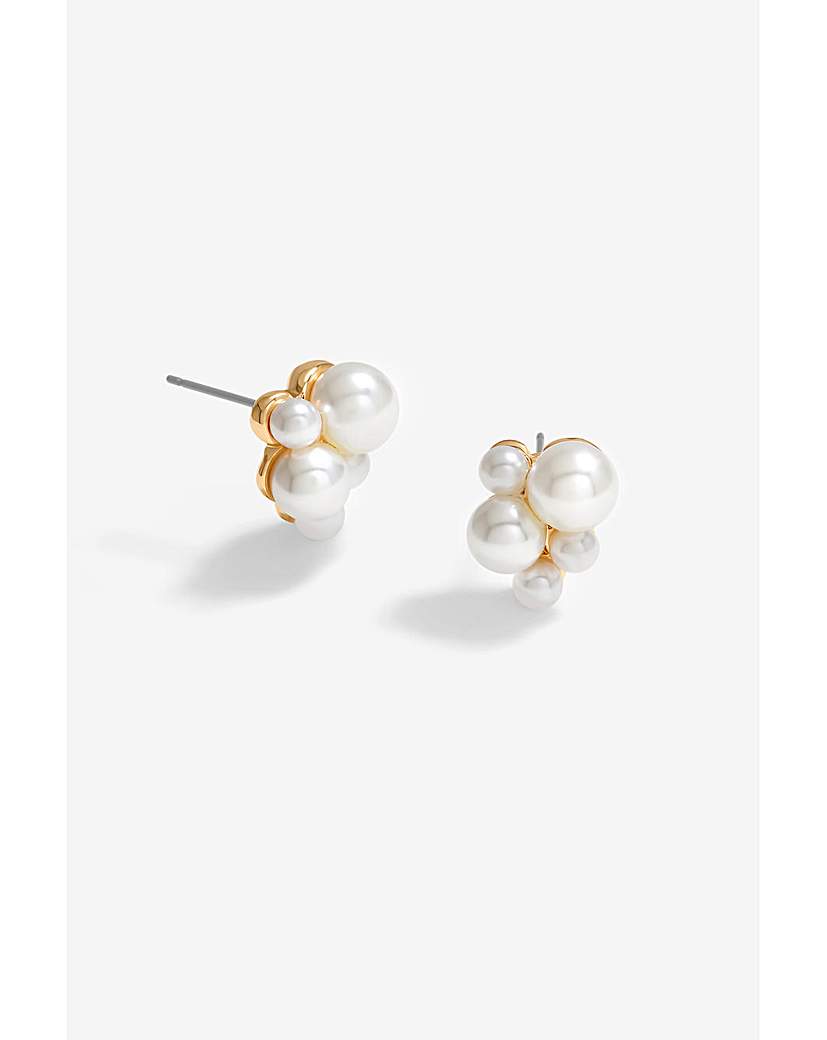 New In - Jon Richard Clustered Pearl Studs