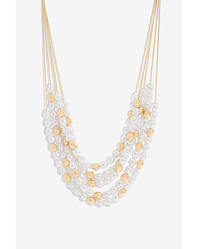 New In - Mood Pearl & Multirow Necklace