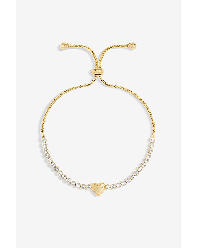 Jon Richard Heart Crystal Toggle Braclet