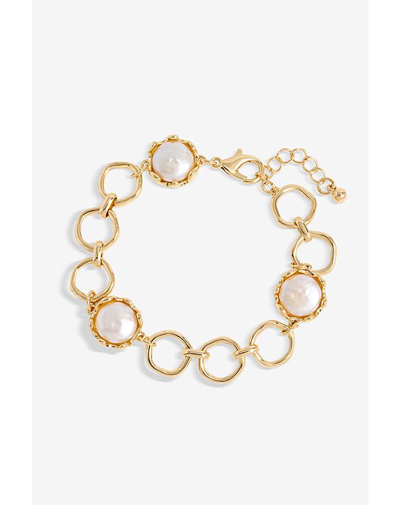 New In - Jon Richard Baroque Pearl Chain Bracelet