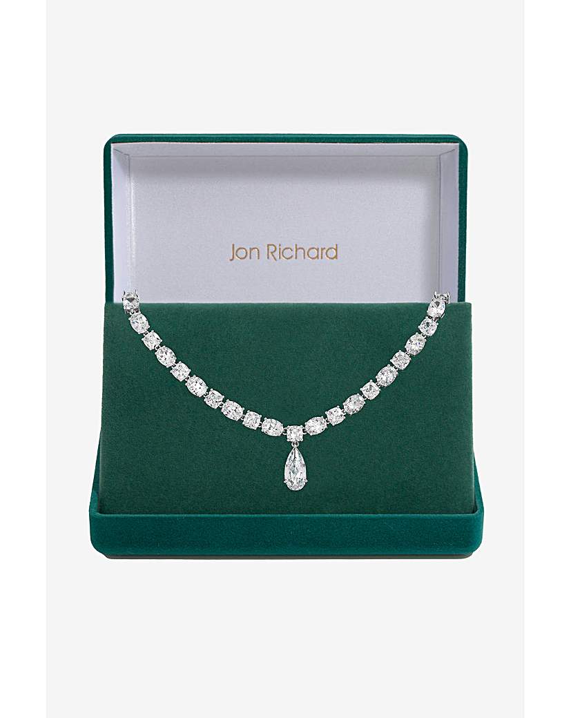 New In - Jon Richard CZ Stone Peardrop Necklace