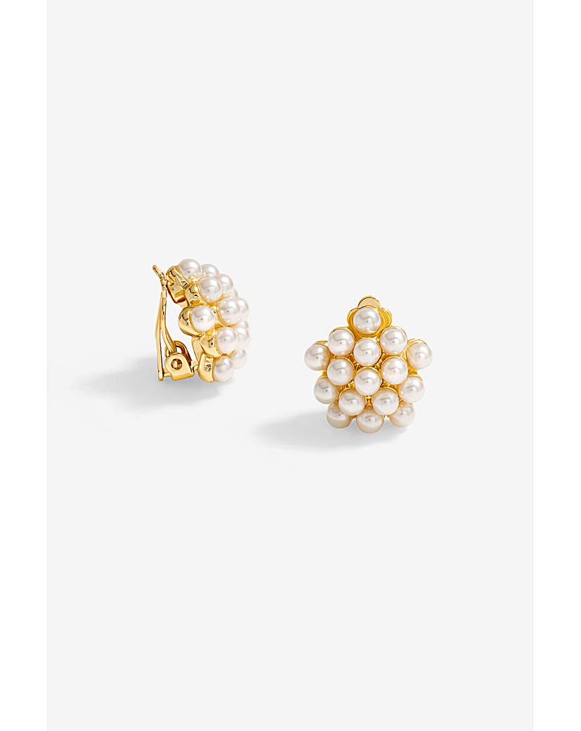 New In - Jon Richard Clustered Pearl Earrings