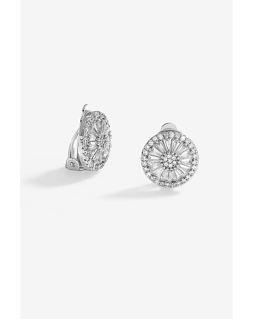 New In - Jon Richard CZ Baguette Clip Earrings