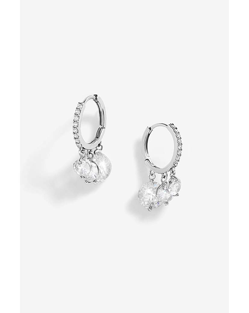 Jon Richard CZ Crystal Charm Earrings