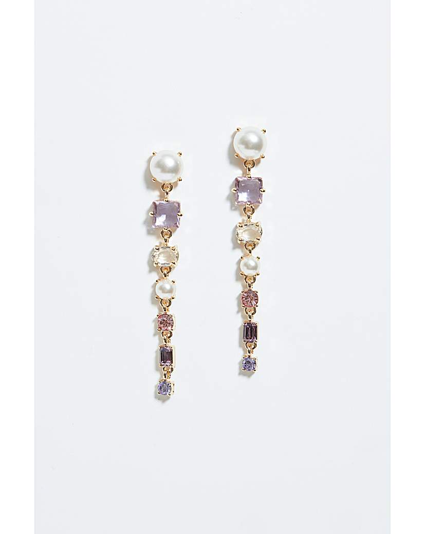 New In - Mood Pearl Linear Drop Earrings