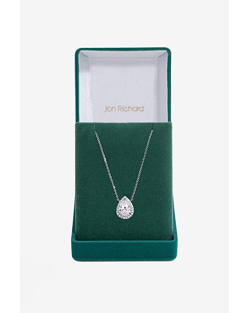 New In - Jon Richard CZ Crystal Peardrop Pendant