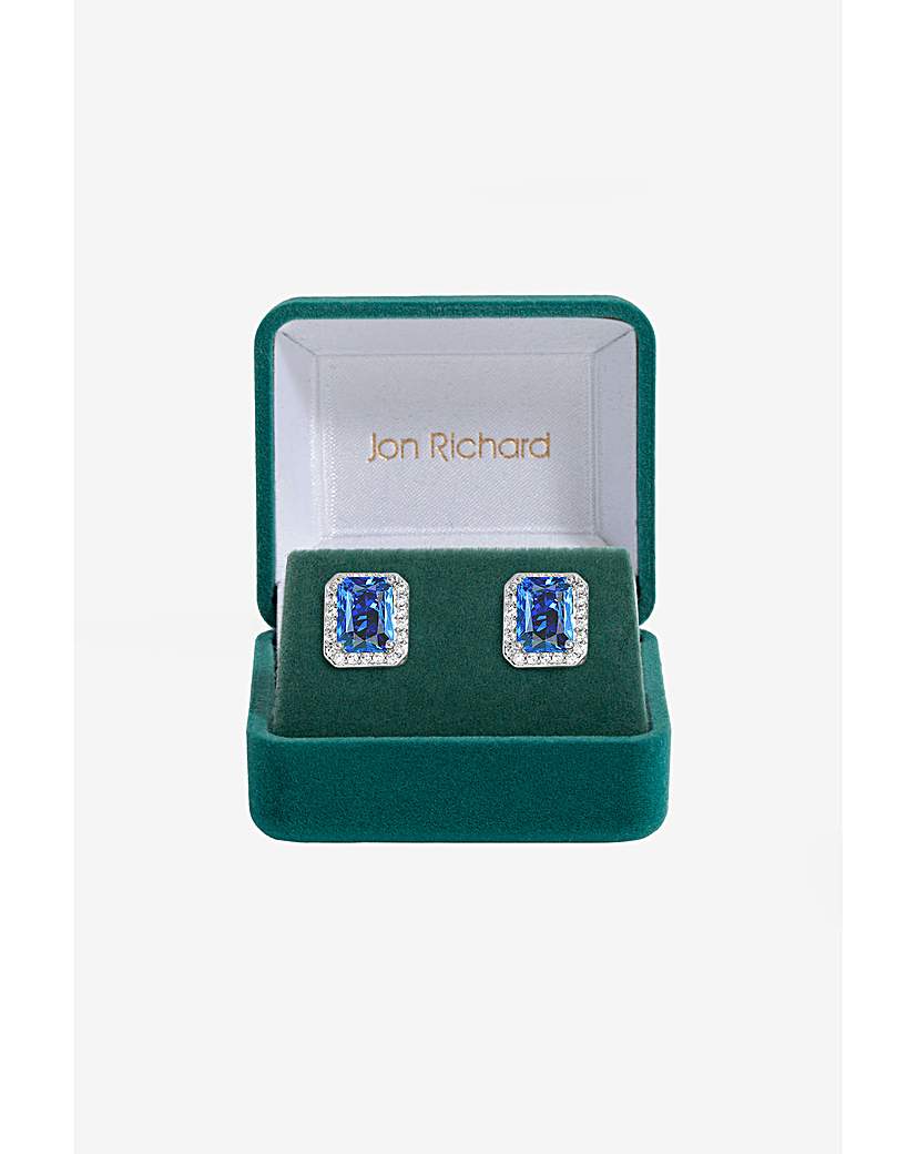 Jon Richard CZ Sapphire Studs