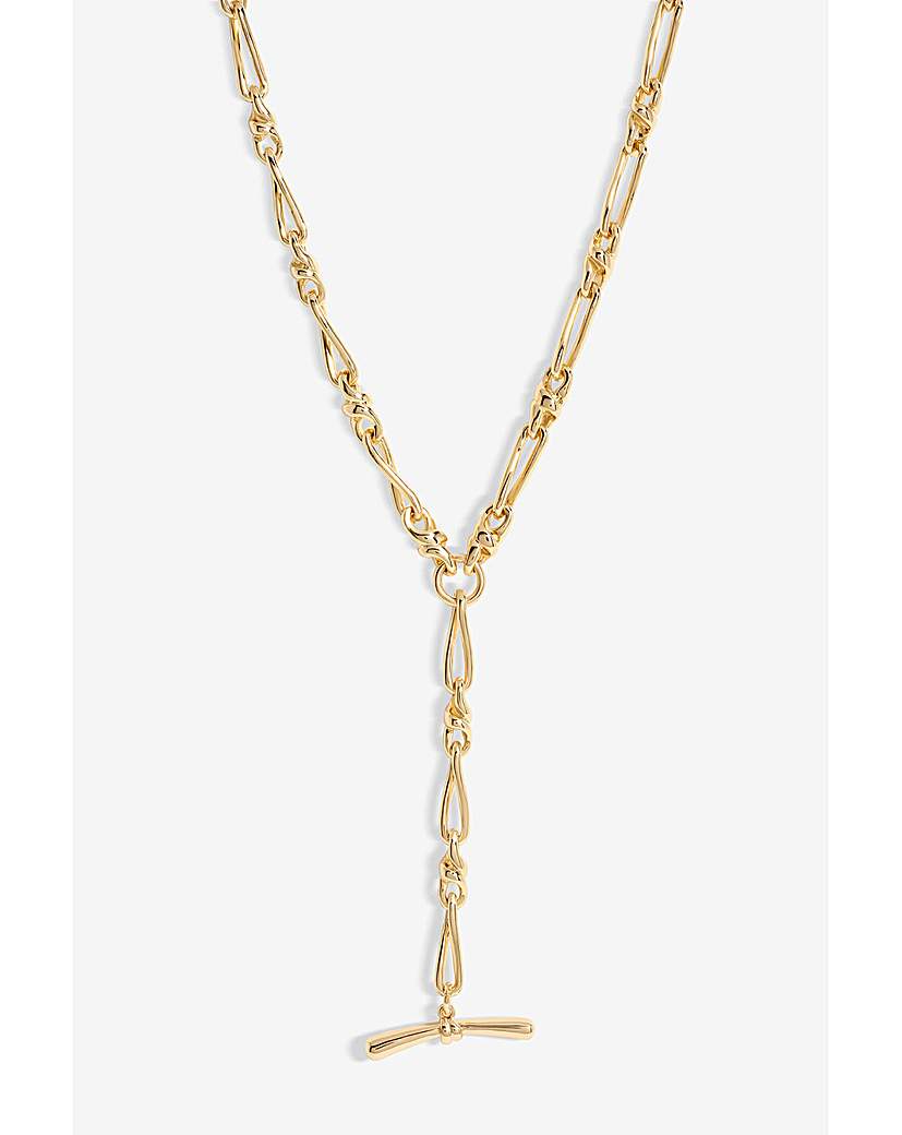 New In - Jon Richard Gold T Bar Necklace