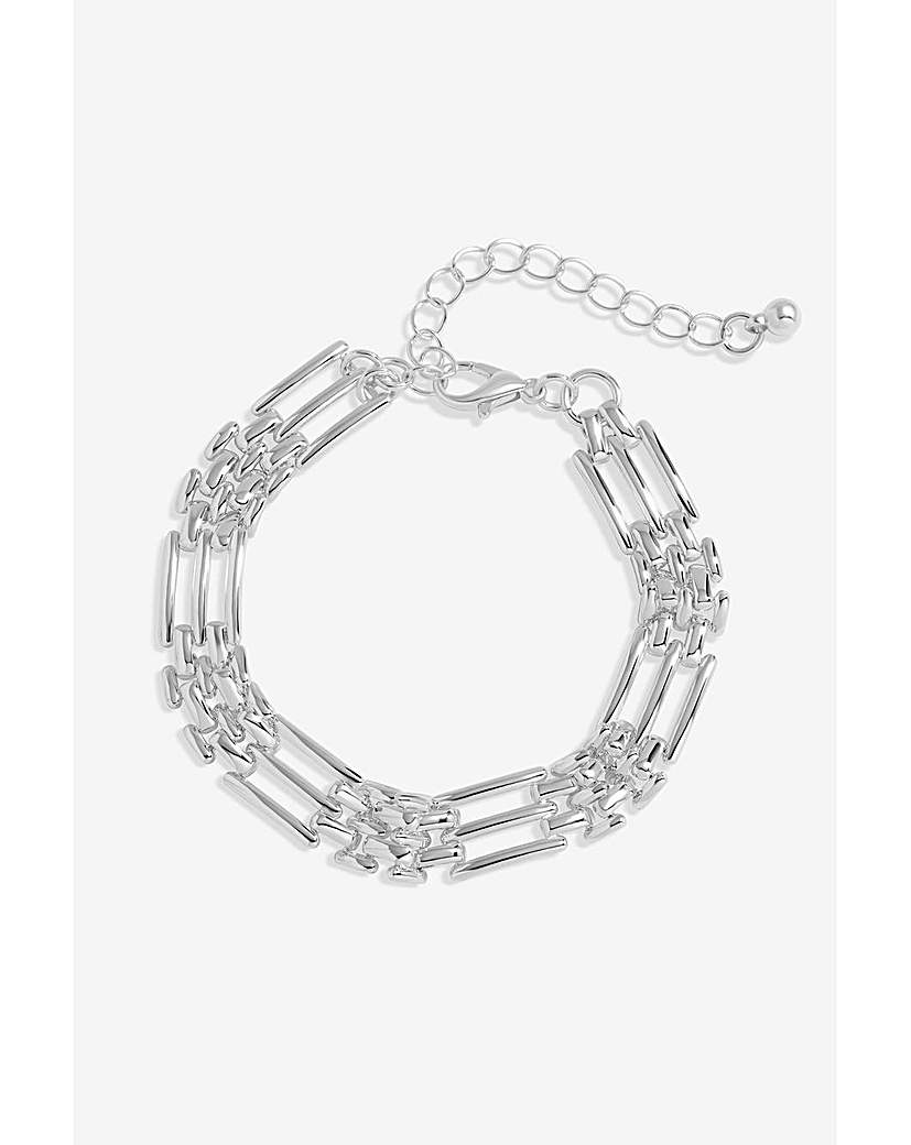 New In - Jon Richard Silver Gate Chain Bracelet