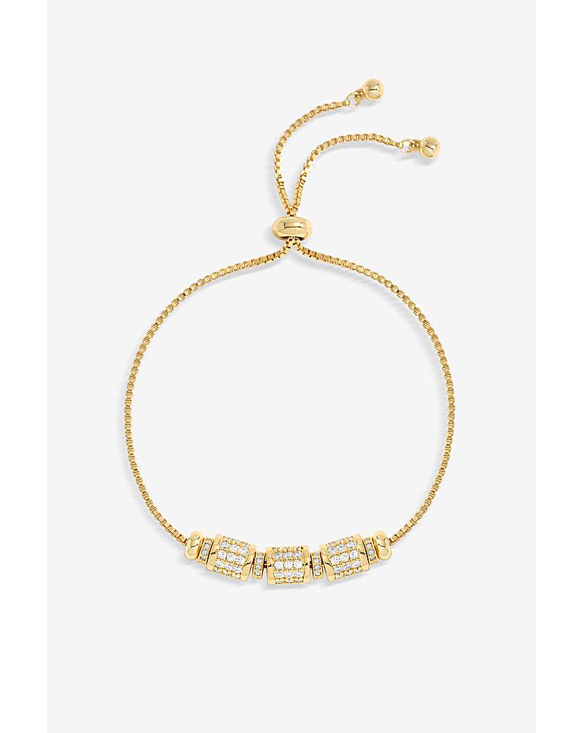 Jon Richard Pave Charm Toggle Bracelet