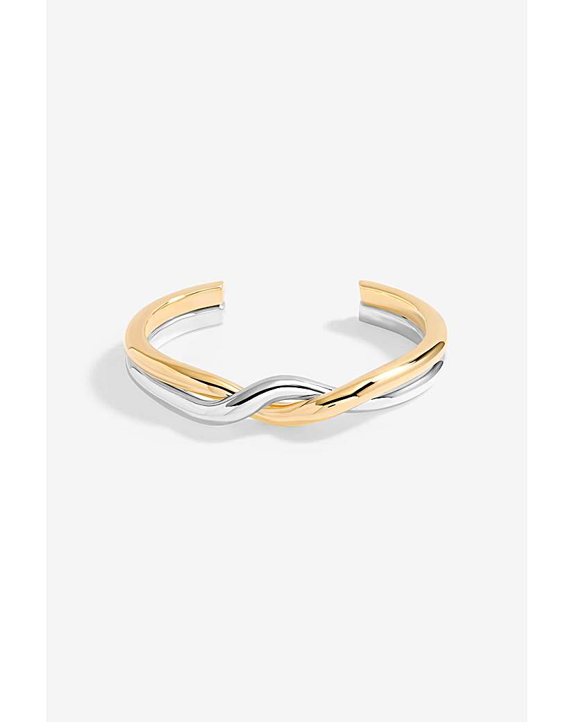 New In - Jon Richard Two Tone Twisted Cuff