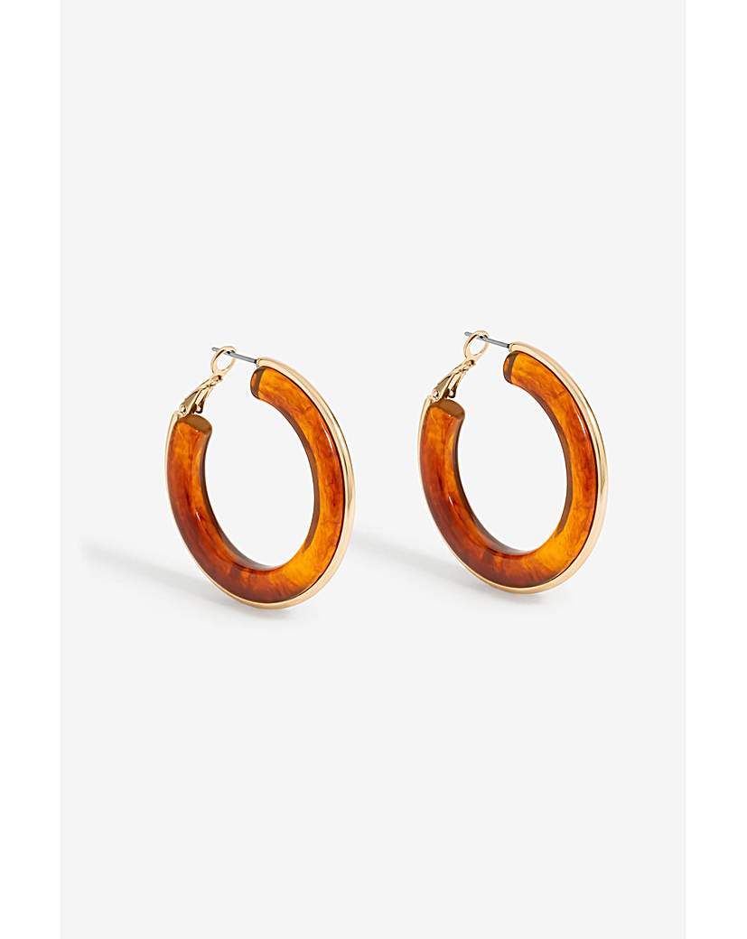 New In - Mood Tort Resin Large Hoops