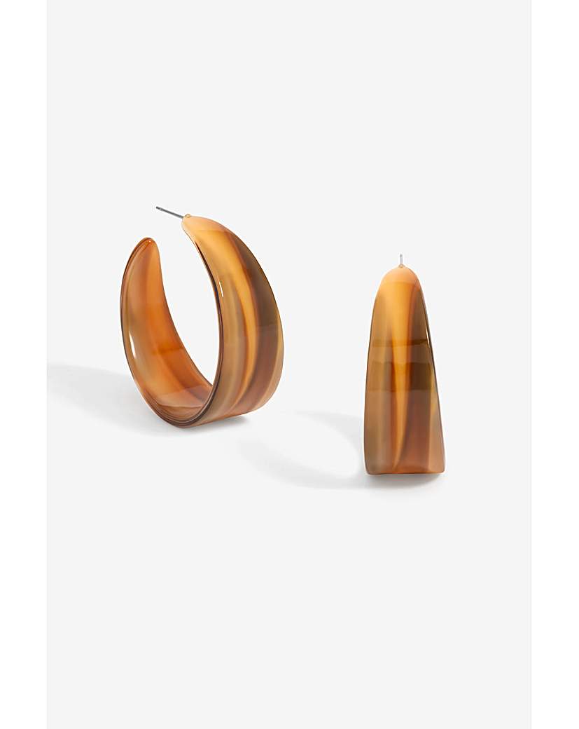 New In - Mood Tapered Resin Hoop Earrings