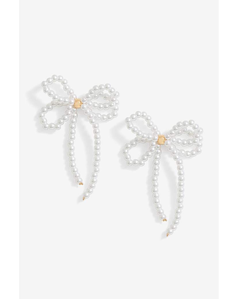 Mood Pearl Bow Drop Earrings