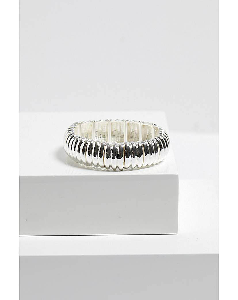 Mood Silver Ridged Bracelet