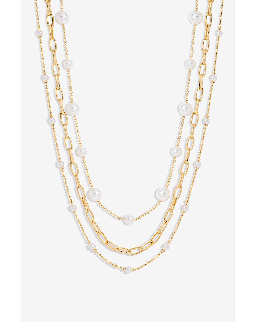 New In - Mood Pearl Multirow Necklace 3 Pack