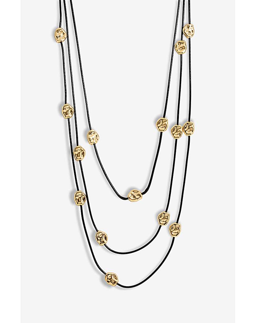 Mood Nugget Multirow Cord Necklace