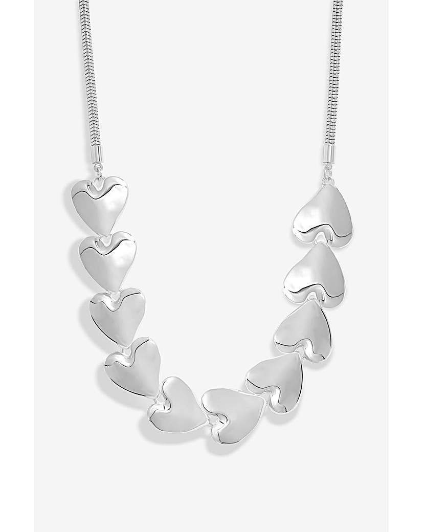 Mood Silver Molten Heart Allway Necklace