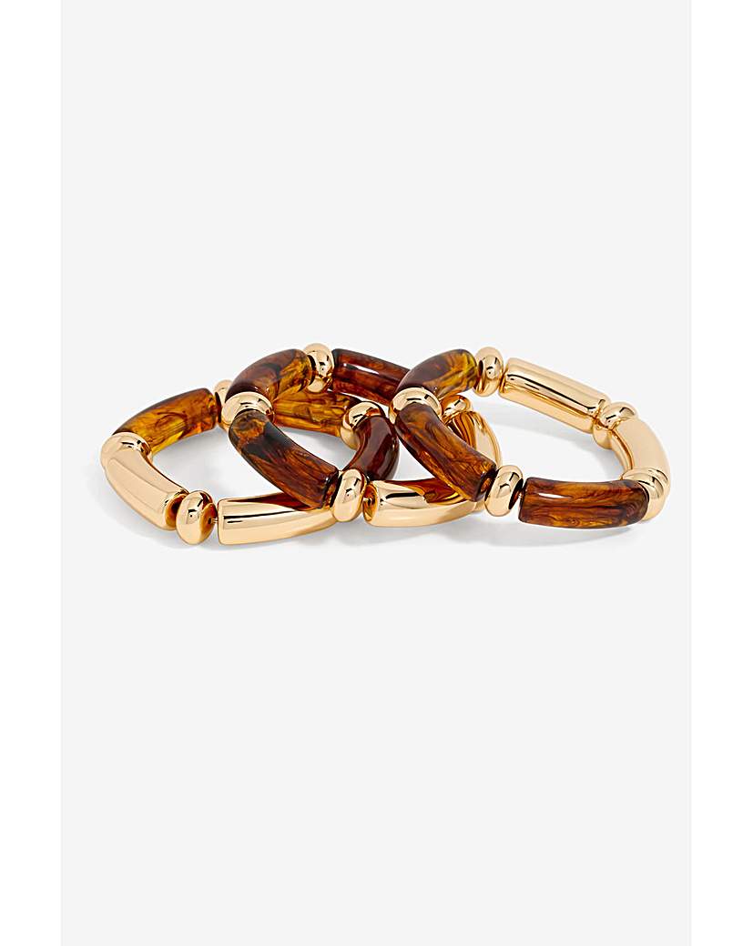 New In - Mood Tort Resin Bracelets 3 Pack